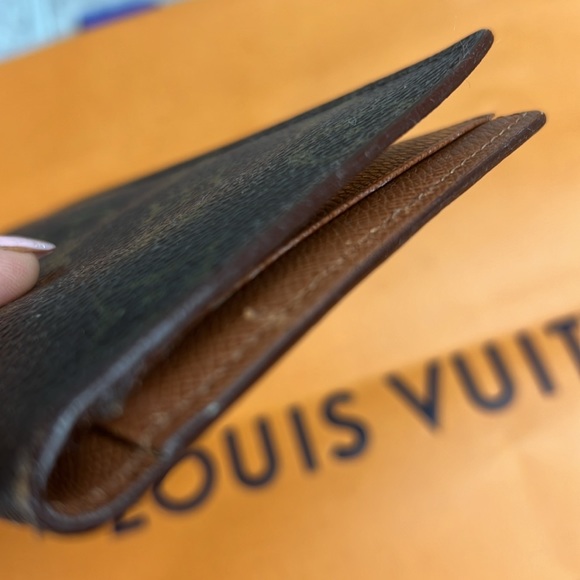 LV Luis Vuitton Brazza Long Wallet Monogram Canvas Men Brown Auth. Vintage - Picture 13 of 17
